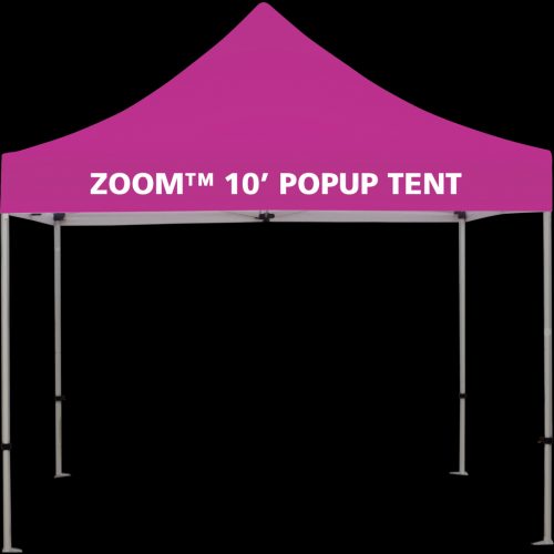 Ten foot printed pop-up event tent